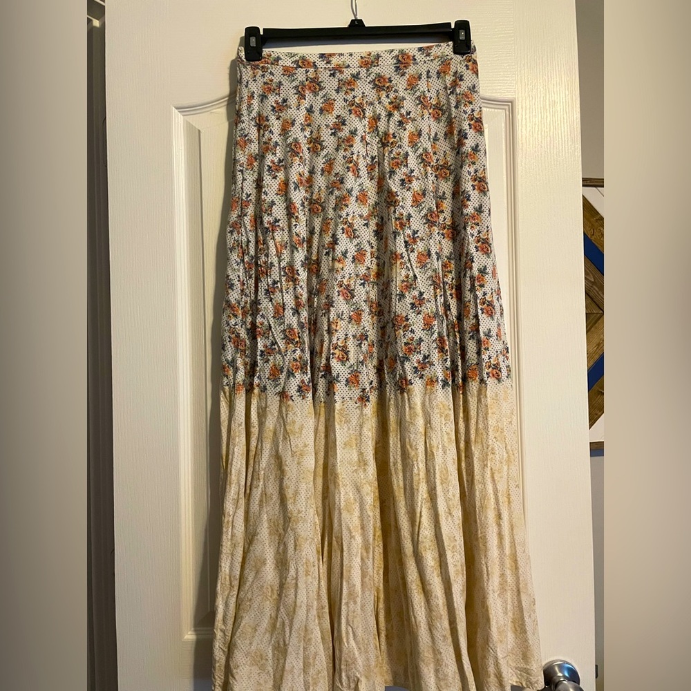 Urban outfitters urban renewal floral maxi skirt